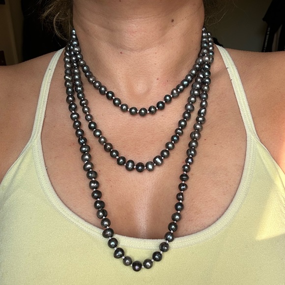 Natural Pearls Long Necklace